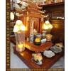 Bàn thờ thần tài thổ địa gỗ hương đá mạ vàng cao cấp